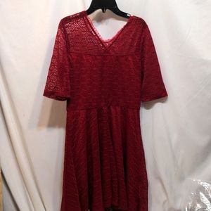 Red lace dress from Paper Doll size large